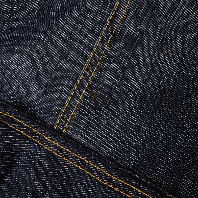 Louis Vuitton Denim Tight Skirt Ruffle Hem Cotton Polyurethane