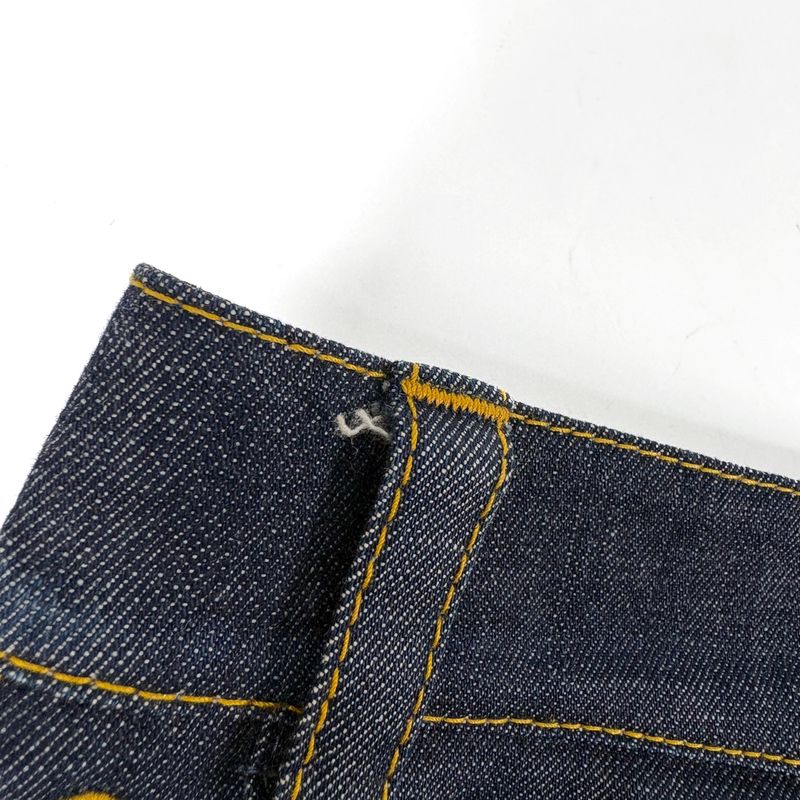 Louis Vuitton Denim Tight Skirt Ruffle Hem Cotton Polyurethane