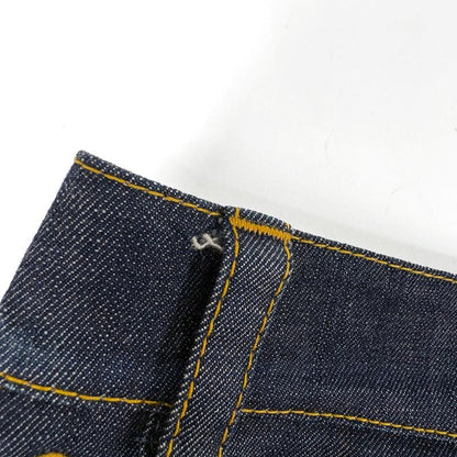 Louis Vuitton Denim Tight Skirt Ruffle Hem Cotton Polyurethane