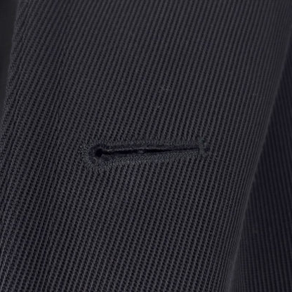 Hermes Peacoat Double Belted Outer Cotton Black