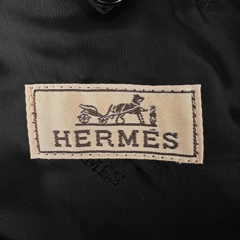 Hermes Peacoat Double Belted Outer Cotton Black
