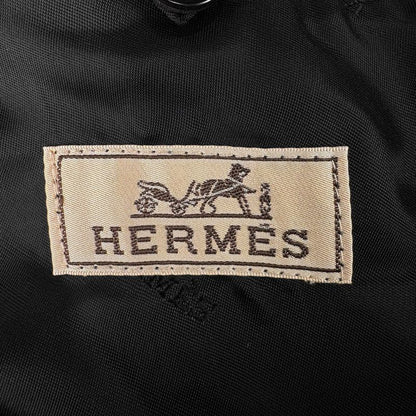 Hermes Peacoat Double Belted Outer Cotton Black