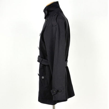 Hermes Peacoat Double Belted Outer Cotton Black