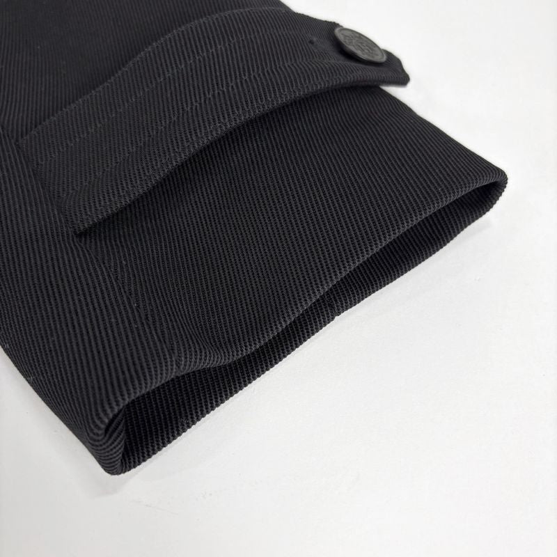 Hermes Peacoat Double Belted Outer Cotton Black