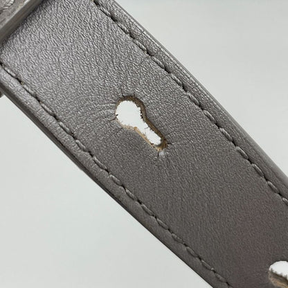 Bottega Veneta Intrecciato Shoulder Bag Leather Grey