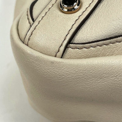 Gucci Logo Tote Abbey Signature Leather White