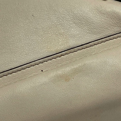 Gucci Logo Tote Abbey Signature Leather White