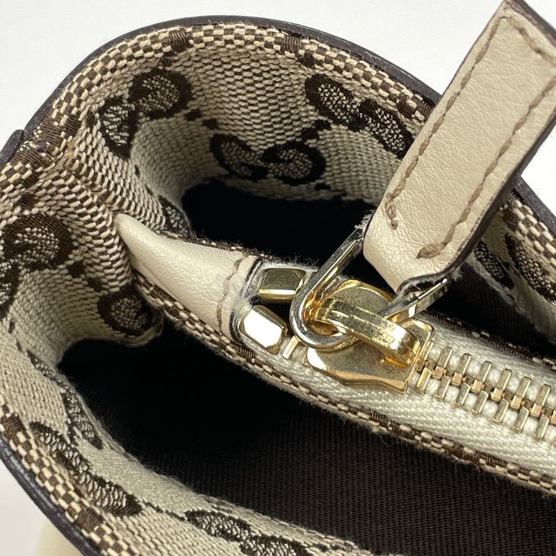 Gucci Logo Tote Abbey Signature Leather White