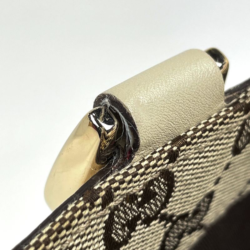Gucci Logo Tote Abbey Signature Leather White