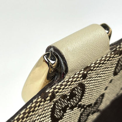 Gucci Logo Tote Abbey Signature Leather White