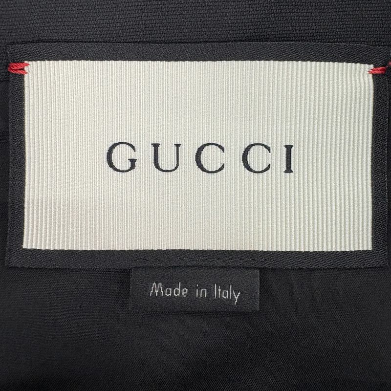Gucci Sherry Line Mini Skirt Hair Silk Black Multicolor