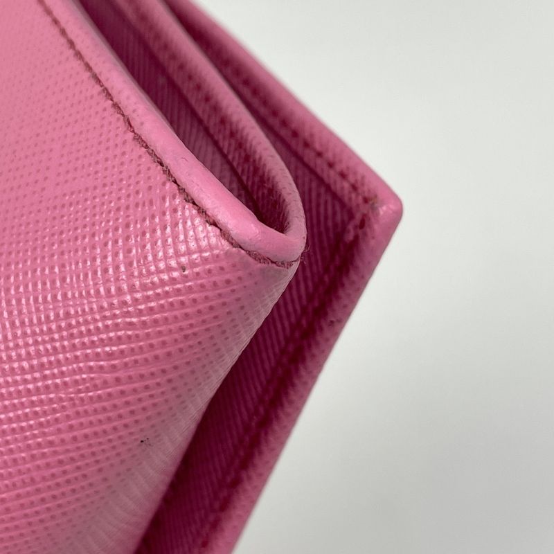 Prada Long Wallet Billfold Coin Purse Bifold Leather