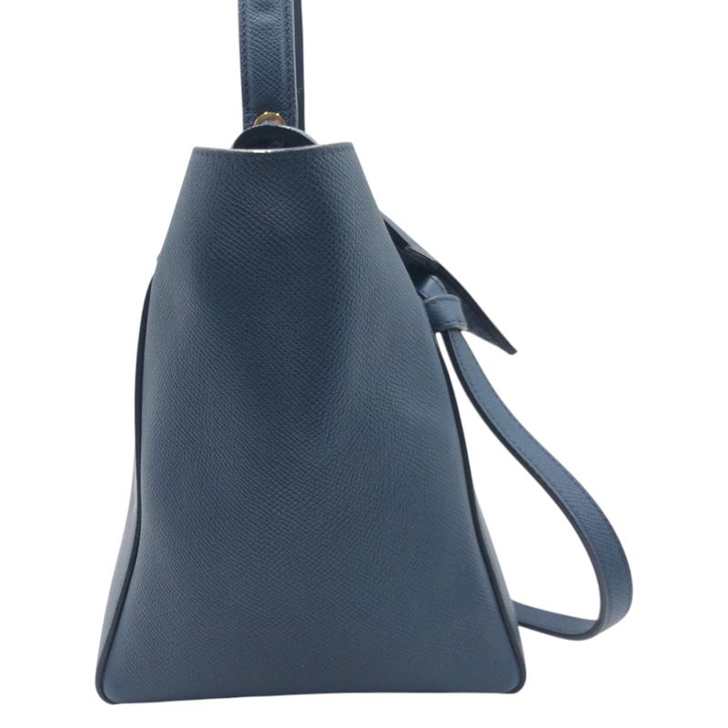 Celine Flap Belt Bag Mini Blue Leather