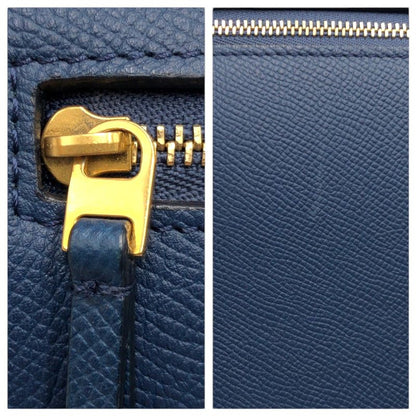 Celine Flap Belt Bag Mini Blue Leather