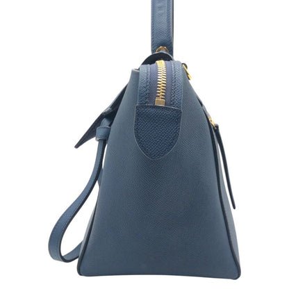 Celine Flap Belt Bag Mini Blue Leather
