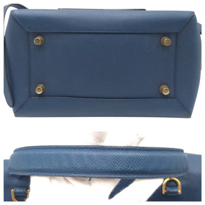 Celine Flap Belt Bag Mini Blue Leather