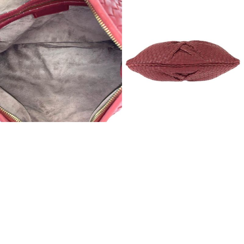 Bottega Veneta Intrecciato Hobo Wine Red Bold Gold Leather