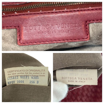 Bottega Veneta Intrecciato Hobo Wine Red Bold Gold Leather