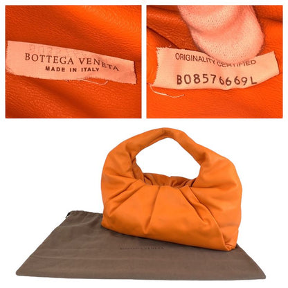 Bottega Veneta the Shoulder Pouch Orange Leather Hobo