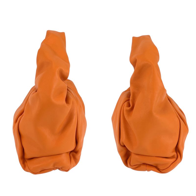 Bottega Veneta the Shoulder Pouch Orange Leather Hobo