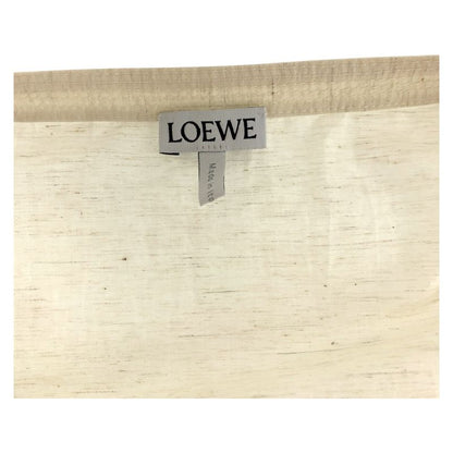 Loewe Puff Sleeve 36 Ivory Gray Cotton Blouse Long