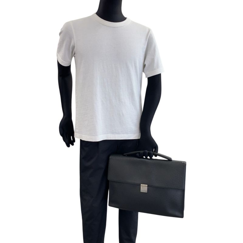 Louis Vuitton Taiga Angara Ardoise Black Taiga Business Bag Handbag