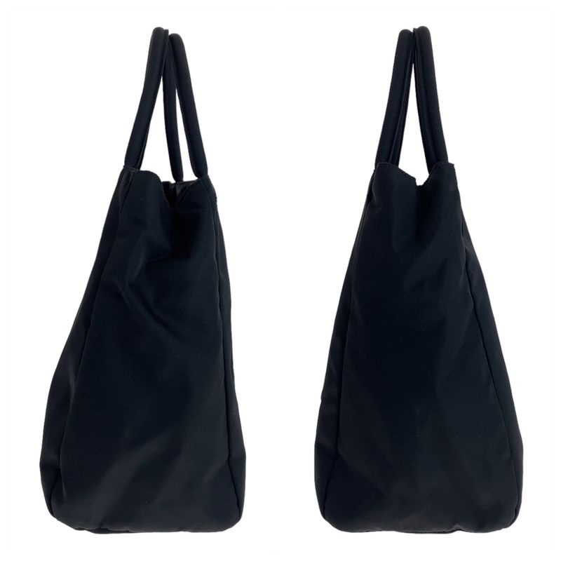 Prada Tessuto Black Silver Nylon Tote