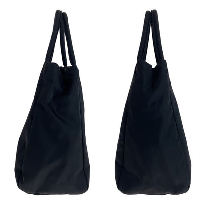 Prada Tessuto Black Silver Nylon Tote