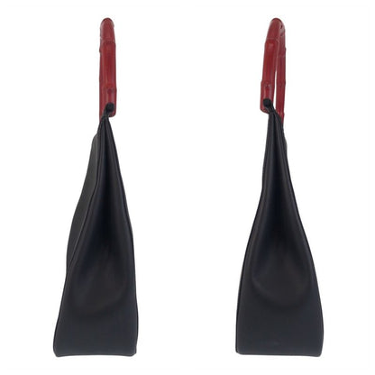 Gucci Bamboo Black Red Leather Bamboo 001 Shoulder Bag Hobo
