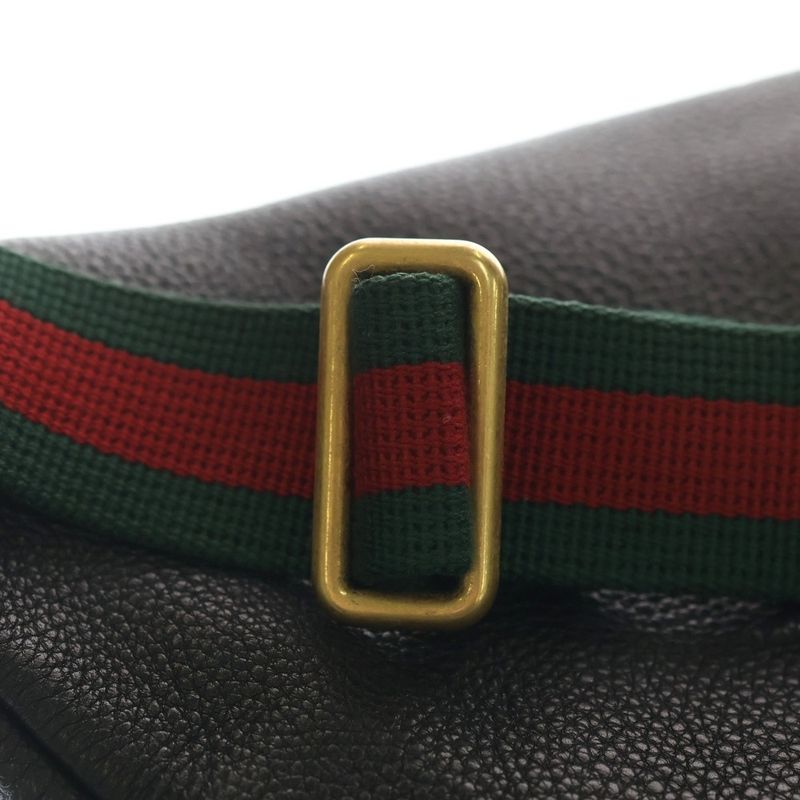 Gucci Sherry Line Logo Body Bag Black Leather