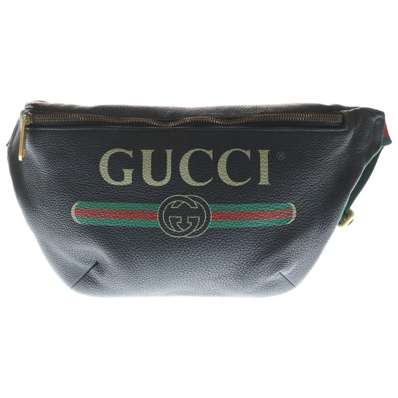 Gucci Sherry Line Logo Body Bag Black Leather