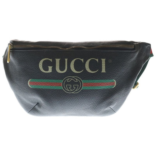 Gucci Sherry Line Logo Body Bag Black Leather