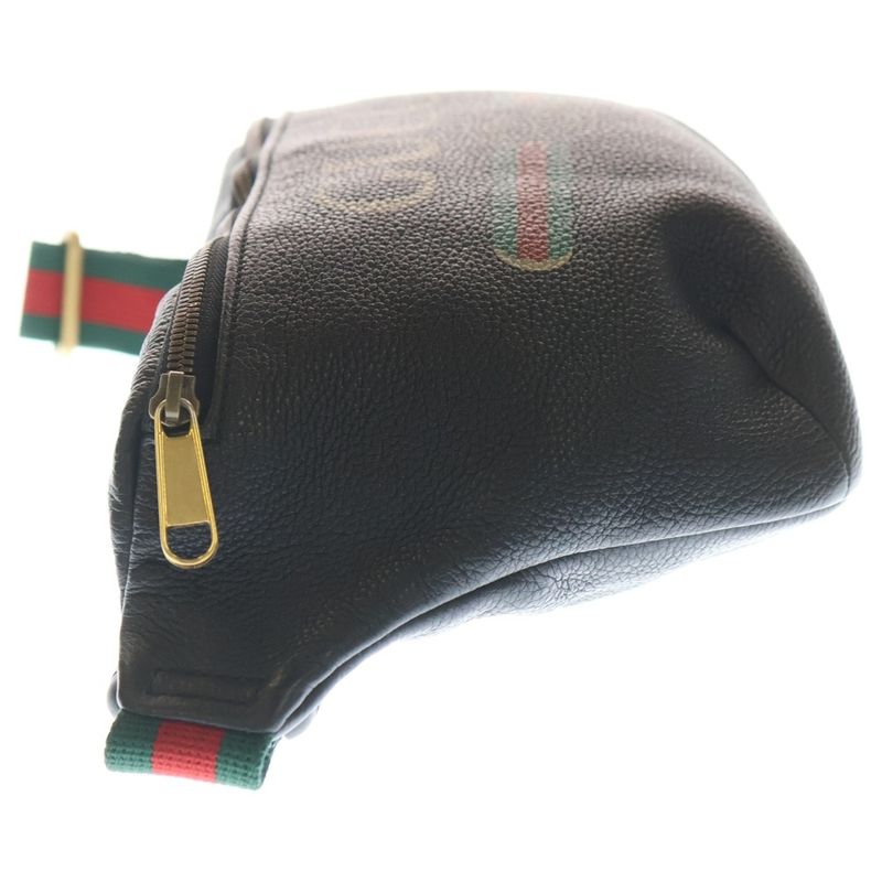 Gucci Sherry Line Logo Body Bag Black Leather