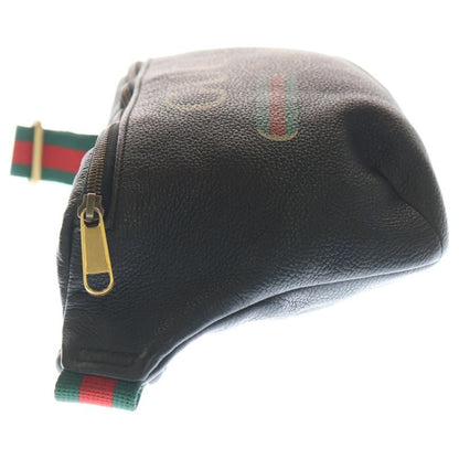 Gucci Sherry Line Logo Body Bag Black Leather