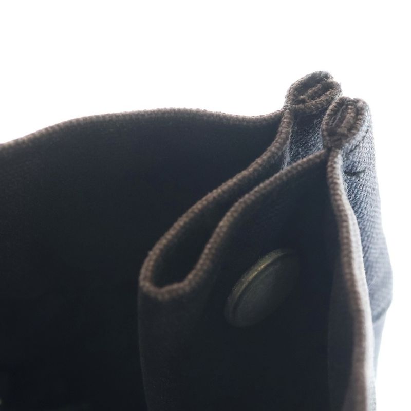 Hermes Fourre Tout Bicolor Canvas Tote Navy