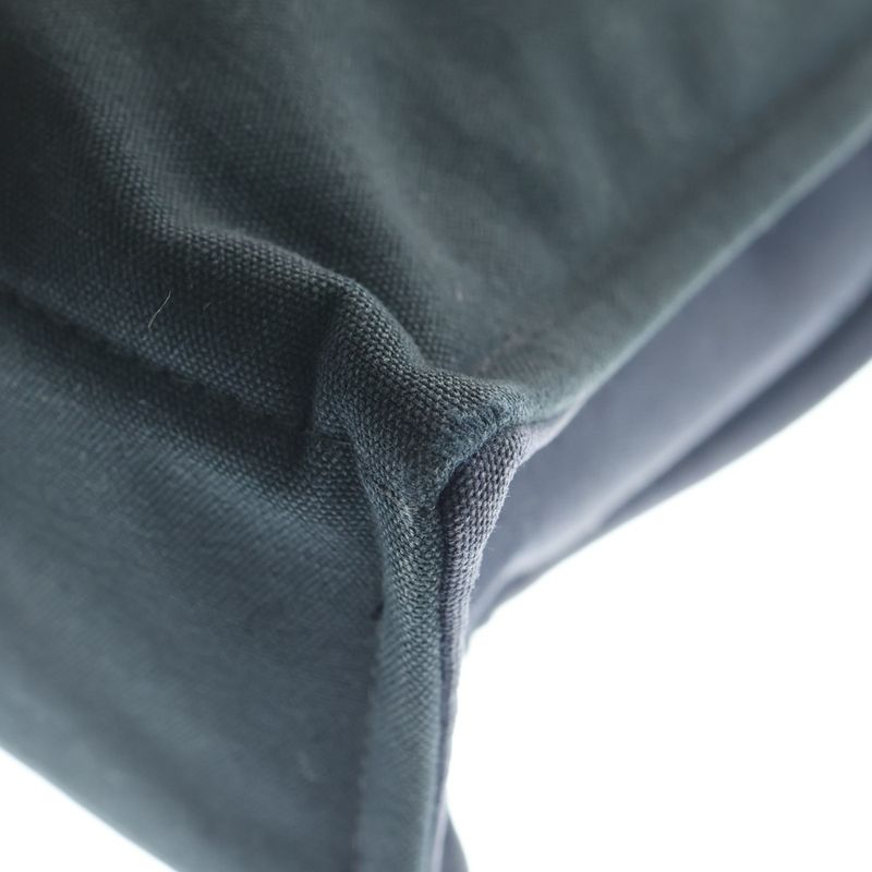 Hermes Fourre Tout Bicolor Canvas Tote Navy