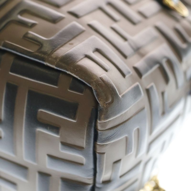 Fendi Zucca Vitheway Leather Backpack Brown