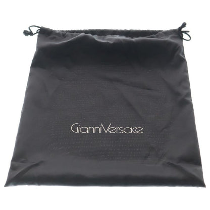 Versace Gianni Ribbon Handle Leather Handbag Blue