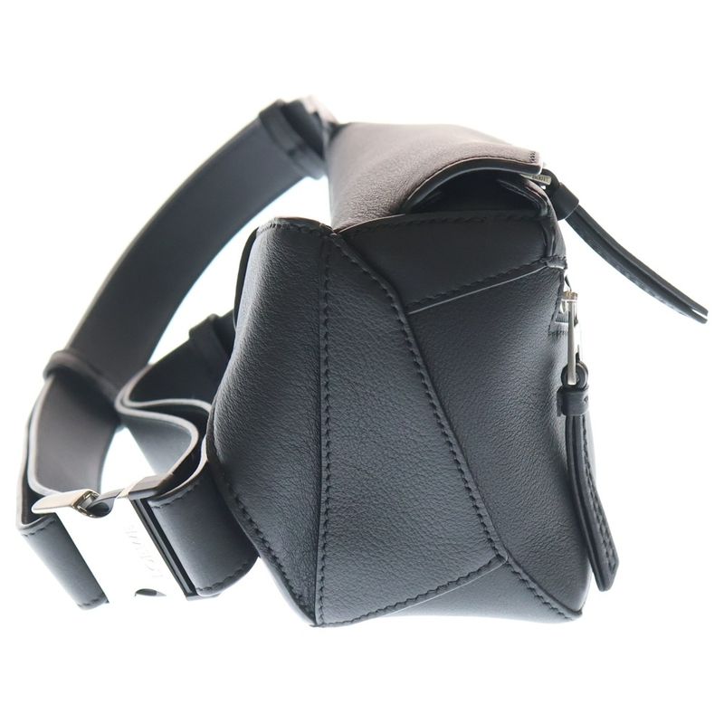 Loewe Puzzle Edge Small Bumbag Leather Waist Bag Black