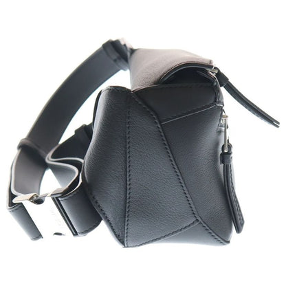 Loewe Puzzle Edge Small Bumbag Leather Waist Bag Black