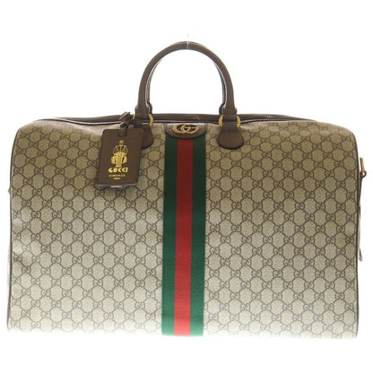 Gucci GG Supreme Sherry Line Boston Bag Brown
