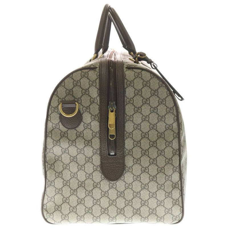 Gucci GG Supreme Sherry Line Boston Bag Brown