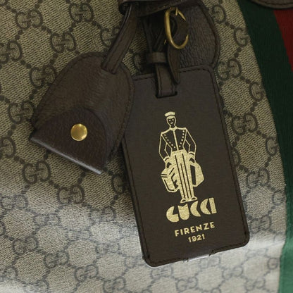 Gucci Savoy GG Supreme Boston Bag Brown