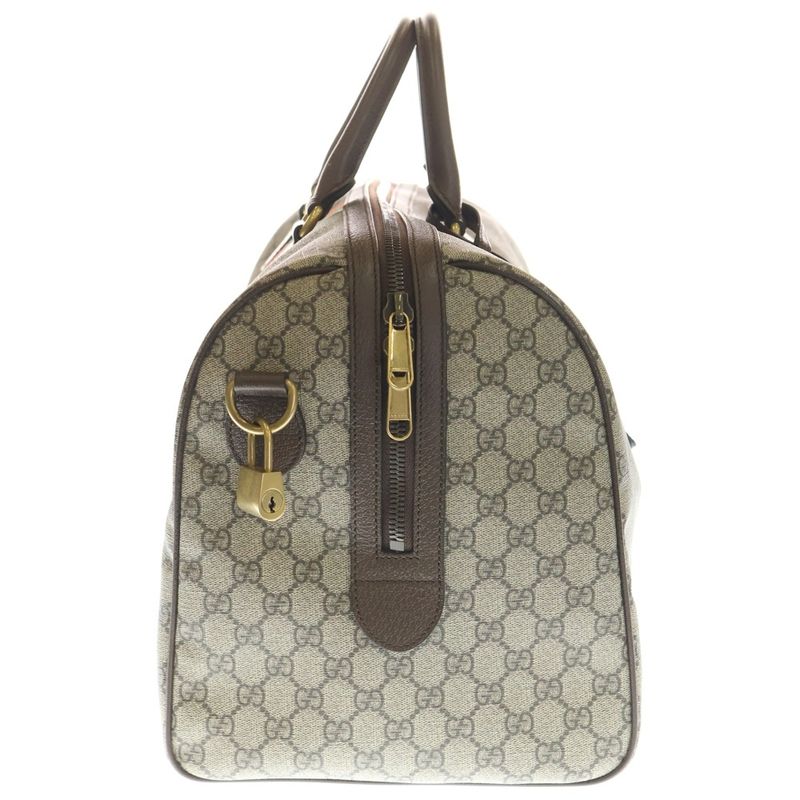 Gucci Savoy GG Supreme Boston Bag Brown