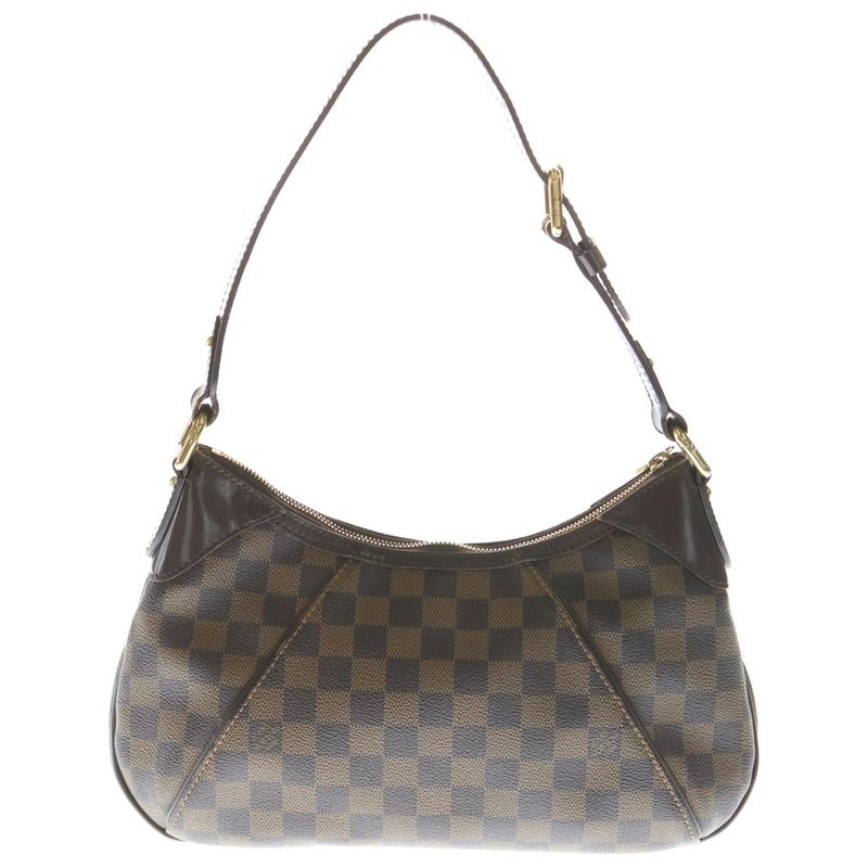 Louis Vuitton Damier Thames PM Leather Shoulder Bag Brown