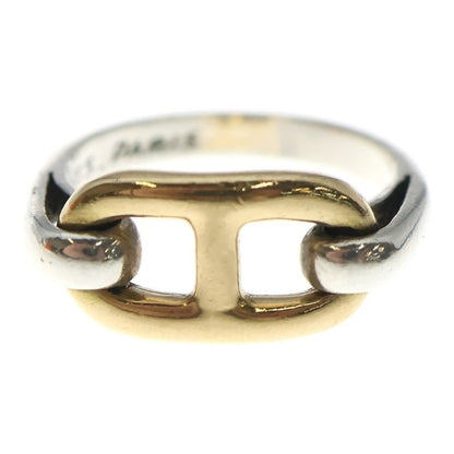 Hermes Vintage Chaine D'ancre Ring Silver Gold