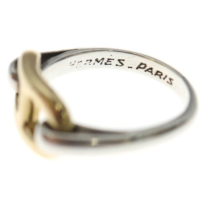 Hermes Vintage Chaine D'ancre Ring Silver Gold