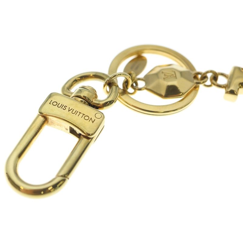 Louis Vuitton LV Facet Key Ring Key Holder Gold
