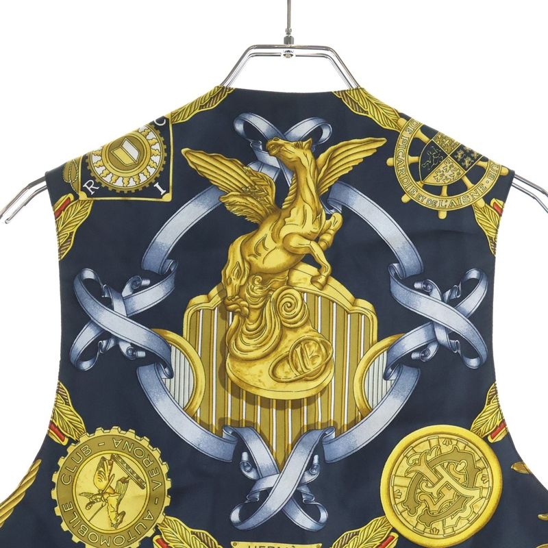 Hermes Silk Vest Black Gold