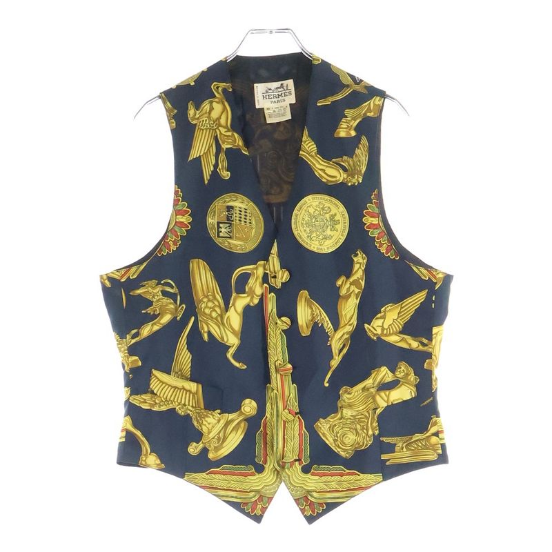 Hermes Silk Vest Black Gold